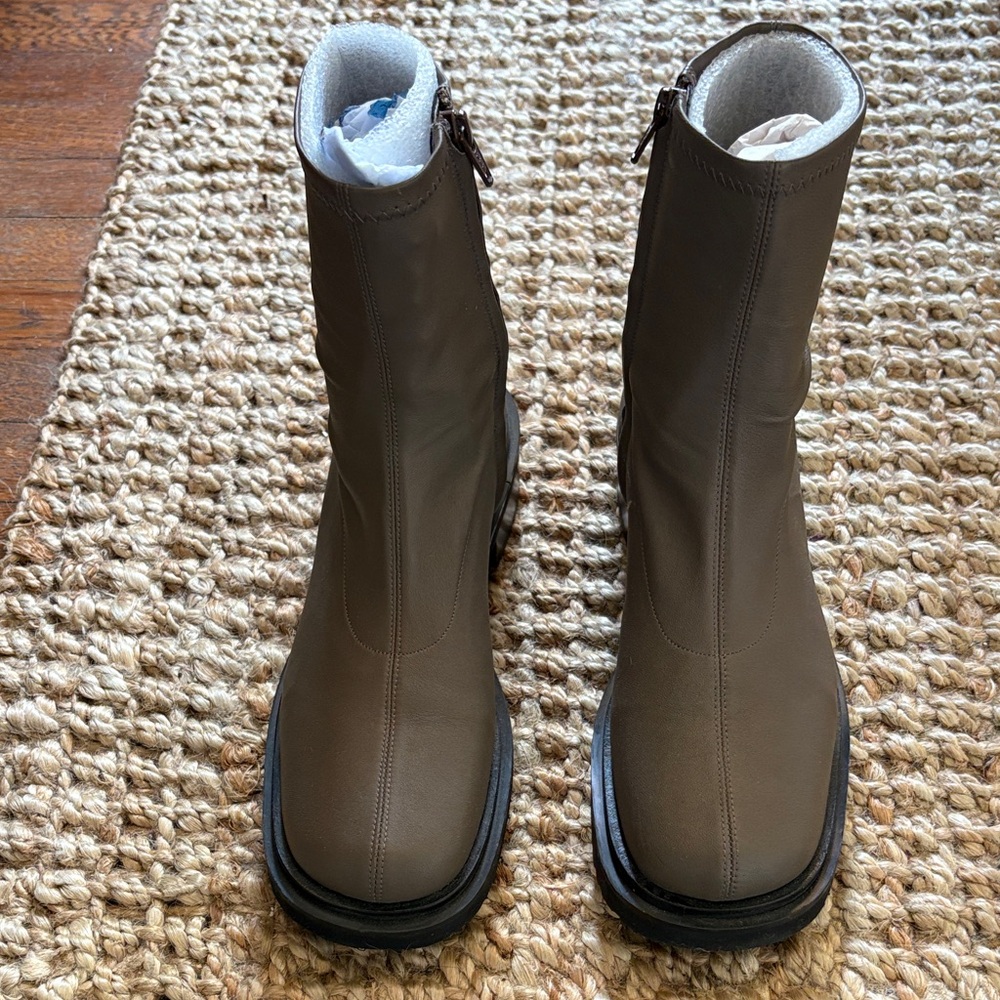 BY FAR Brown Leather Boots